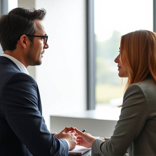 A candidate confidently participating in a mock interview session.